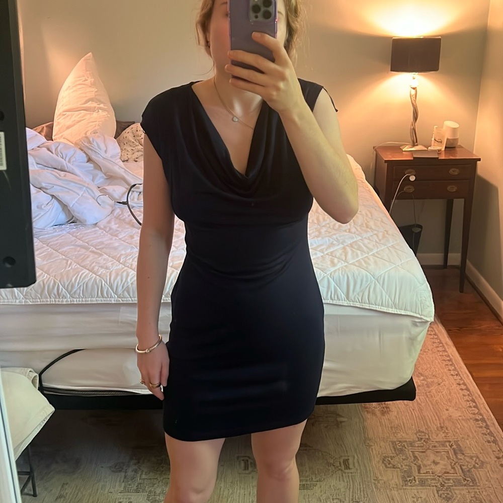 NWT Elie Tahari Navy Dress